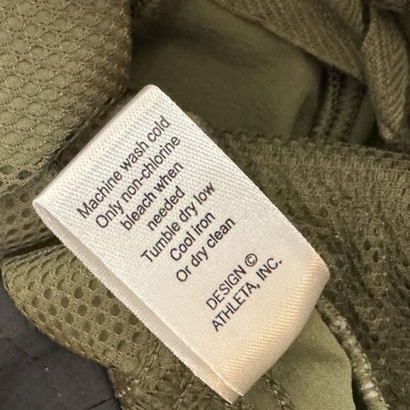 Athleta Womens Cropped Low Rise Cargo Pants Nylon Green 2 bv - Picture 9 of 9